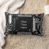 回路B & W 2 'Your Text'装飾用クッションルンバー ランバークッション (ブランケット)