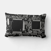 回路B & W 2 'Your Text'装飾用クッションルンバー ランバークッション (裏面)