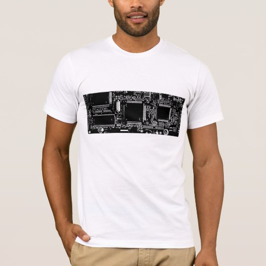 回路B&W Tシャツホワイト Tシャツ (正面)