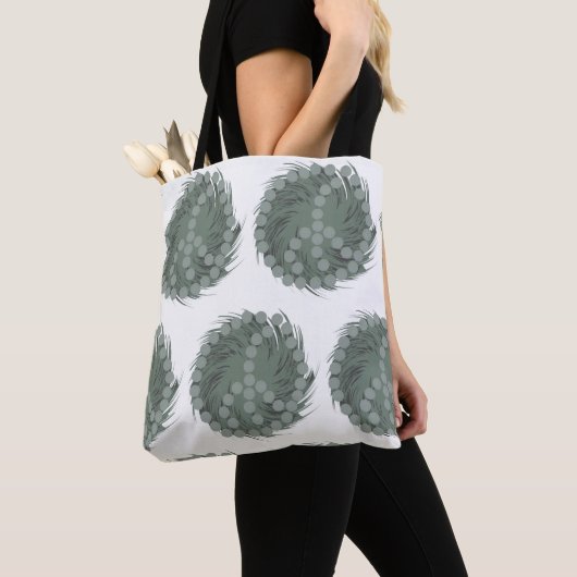 回転おもしろい豆の漫画の食の芸術おもしろいデザイン トートバッグ (クローズアップ)