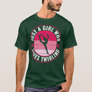 回転が大好きな女の子、バトン・トワイラー Tシャツ