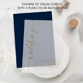 回転された書道金ゴールド結婚文字 ベラム紙招待状