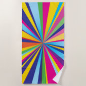 回転するカラーホイールビーチタオル ビーチタオル (正面)