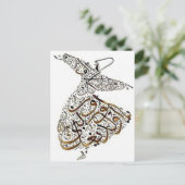 回転するスーフィー教徒の列 ポストカード (スタンド正面)