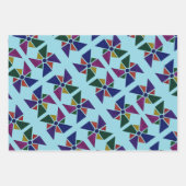 回転するファンのギフトラップ ラッピングペーパーシート (正面2)