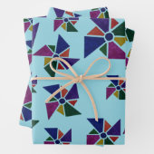 回転するファンのギフトラップ ラッピングペーパーシート (インサイチュ)