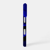 回転するブルーアクセントの幾何学模様のiPhone 16ケース iPhone 16ケース (右側面)