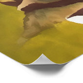 回転するホイールに座ったアイルランドの年配の女性の狂人 ポスター (角)