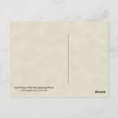 回転するホイールを持つアイルランド人女性 ポストカード (裏面)