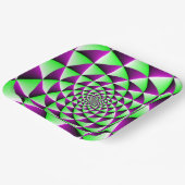 回転する光イリュージョン効果 ペーパープレート (傾斜あり)