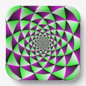 回転する光イリュージョン効果 ペーパープレート (正面)