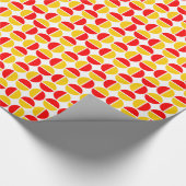 回転する円 – オレンジと赤 ラッピングペーパー (角)