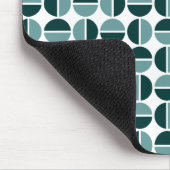 回転する円 – 海緑と濃い緑 マウスパッド (コーナー)