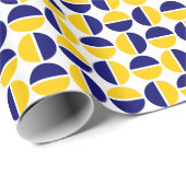 回転する円 – 琥珀とダークブルー ラッピングペーパー (ロールコーナー)