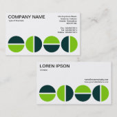 回転する円 – 緑のシェード 名刺 (正面/裏面)