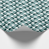 回転する円 – 緑の濃淡(青) ラッピングペーパー (角)