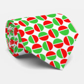 回転する円 - 赤と緑 ネクタイ (ロール)