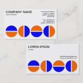 回転する円 – 青とオレンジ 名刺 (正面/裏面)