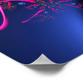 回転する夕べの花 ポスター (角)