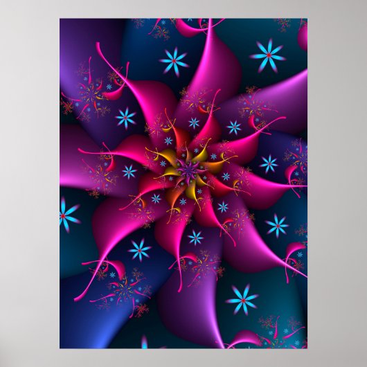 回転する夕べの花 ポスター (正面)