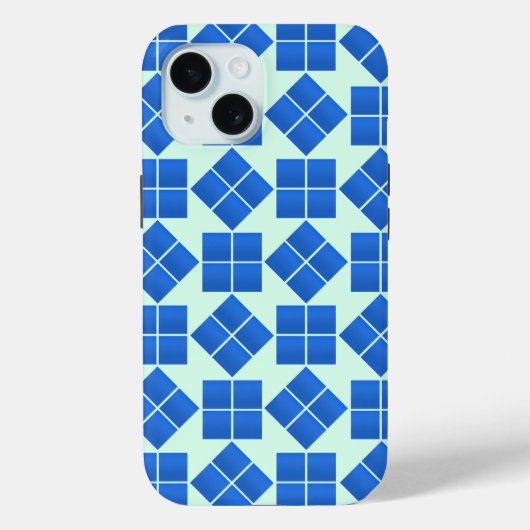 回転する青い正方形 Case-Mate iPhoneケース (裏面)