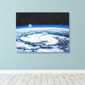 回転する高さから地球：キャンバス標準 キャンバスプリント (インサイチュ (ウッドフロア))