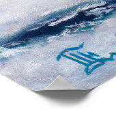 回転する高さから地球 ポスター (角)