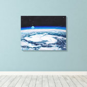 回転する高さから地球：切り取られていないキャンバス キャンバスプリント (インサイチュ (ウッドフロア))