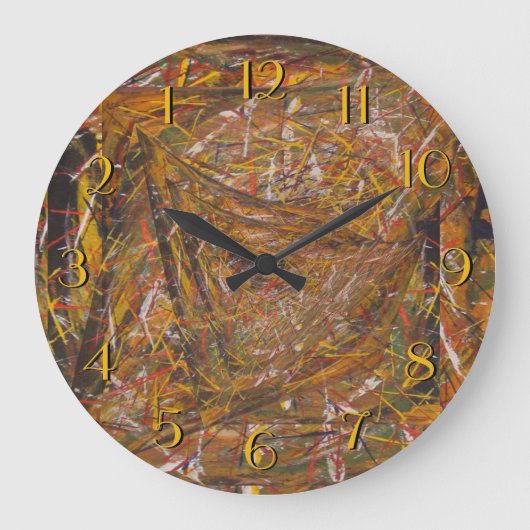 回転の後方の時計 ラージ壁時計 (正面)