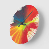 回転の芸術の時計 ラウンド壁時計 (傾斜)
