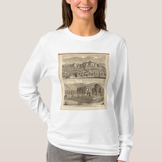 回転の郊外の住宅 Tシャツ (正面)