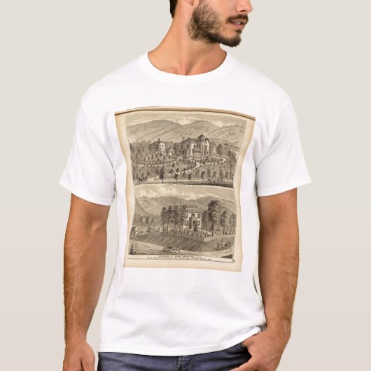 回転の郊外の住宅 Tシャツ (正面)