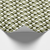 回転サークル – ダークオリーブとカーキ ラッピングペーパー (角)