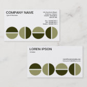 回転サークル – ダークオリーブとカーキ 名刺 (正面/裏面)