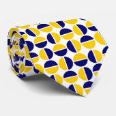 回転サークル – 深いネイビーと琥珀 ネクタイ (ロール)