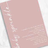 回転スクリプトほこりっぽいバラ赤ちゃんシャワー散水 招待状