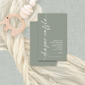 回転スクリプトセージおむつラッフルベビーシャワー エンクロージャーカード