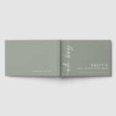 回転スクリプトセージOhボーイベビーシャワーゲストブック ゲストブック (全面)