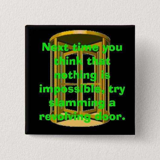 回転ドアスラム 缶バッジ (正面)