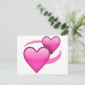 回転ハート – 絵文字 ポストカード (スタンド正面)