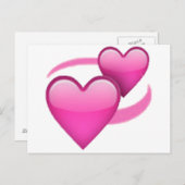 回転ハート – 絵文字 ポストカード (正面/裏面)