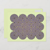 回転ヘビの光学錯覚 ポストカード (正面/裏面)