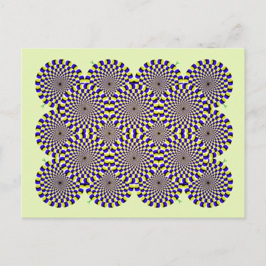 回転ヘビの光学錯覚 ポストカード (正面)