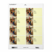 回転ホイールでの小さな女の子 ラベル (フルシート)