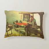 回転ホイールに面したヴィンセント離れバンゴッホウィーバー アクセントクッション (裏面)