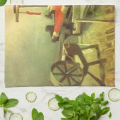 回転ホイールに面したヴィンセント離れバンゴッホウィーバー キッチンタオル (折り畳み)