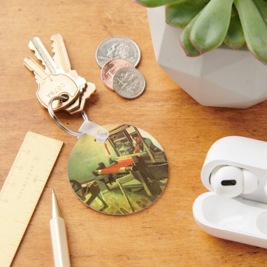 回転ホイールに面したヴィンセント離れバンゴッホウィーバー キーホルダー (デスク)