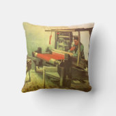 回転ホイールに面したヴィンセント離れバンゴッホウィーバー クッション (裏面)