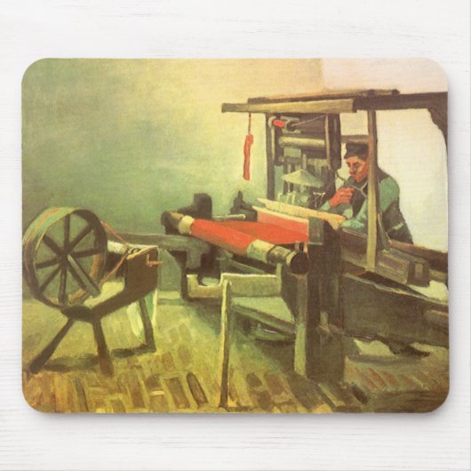 回転ホイールに面したヴィンセント離れバンゴッホウィーバー マウスパッド (正面)