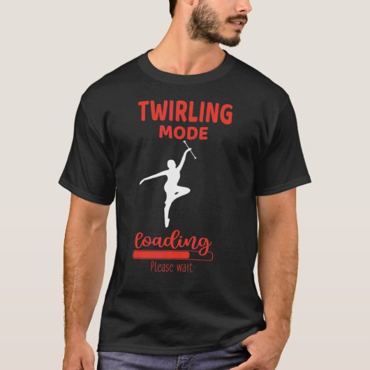 回転モード搭載おもしろいバトン回転アパレル Tシャツ (正面)
